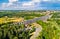 Aerial view of Chaumont Viaduct, a railway bridge in France