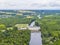 Aerial view of Chenonceau catle, loire et cher, france