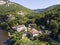 Aerial view of Cherepish Monastery, Bulgaria