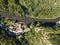 Aerial view of Cherepish Monastery, Bulgaria