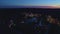 Aerial View of A Christmas Display at Dusk with a Pond