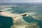 Aerial view of Christmas Island lagoon, Kiribati