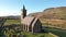 Aerial view of the Church of Ireland in Glencolumbkille - Republic of Ireland