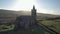 Aerial view of the Church of Ireland in Glencolumbkille - Republic of Ireland