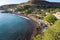 Aerial view Cidade Velha city beach in Santiago - Cape Verde - Cabo Verde