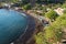 Aerial view Cidade Velha city beach in Santiago - Cape Verde - Cabo Verde