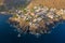 Aerial view Cidade Velha city in Santiago - Cape Verde - Cabo Verde