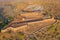 Aerial view of Cidade Velha old fort in Santiago - Cape Verde - Cabo Verde