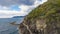 Aerial view of Cinque Terre, Five Lands coastline from the sky