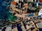 Aerial view of Cinque Terre, Riomaggiore, Italy