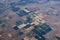 Aerial view of circular fields in Oregon.