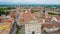 Aerial View of Cittadella Duomo and the Venetian Walls, Padua, Veneto, Italy, Europe