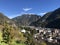 Aerial view from the city Andorra la Vella