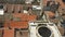 Aerial view of the city from the bell tower, roofs of houses in old town, beautiful cityscape, sunny day, Split, Croatia