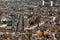 Aerial view of city buildings in Brussels