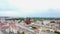 Aerial view in city center of Legnica. City view from bird sight.