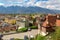 Aerial view of the city centre. Vaduz, Liechtenstein