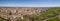 Aerial view of the city of Cremona, Lombardy, Italy. Cathedral and Torrazzo of Cremona