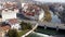 Aerial view from the city hall tower over Oradea town center