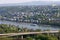 Aerial view of the city Koblenz and River Rhine