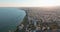 Aerial view of the city landscape of Limassol in the west of Cyprus.