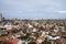 Aerial view of the city of Mar del Plata with architecture of houses, villas, residential neighborhood