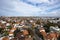 Aerial view of the city of Mar del Plata with architecture of houses, villas, residential neighborhood