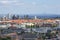 Aerial view on the city, Oresund Bridge, Copenhagen, Denmark