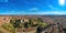 Aerial view of the city of Perpignan in France