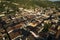 Aerial view of the city of Pietrasanta Versilia Tuscany