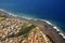 Aerial view of the city of Sao Filipe