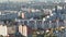 aerial view of city with skysrapers and residential buildings. Stone jungle