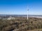 Aerial view of the city of Stuttgart and the television towers