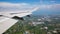 Aerial View Of A City At Taiwan Island From The Window Airplane