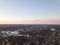 Aerial view of city Tallinn Estonia, panorama of district Mustamjae