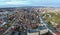 Aerial view of the city of Targu Mures in Romania under the bright sunlight
