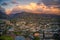 Aerial View of the City of Wailuku on the Island of Maui in Hawaii