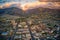 Aerial View of the City of Wailuku on the Island of Maui in Hawaii