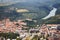 Aerial view of city Znojmo in South Moravia, Czech Republic.