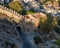 Aerial view of cityscape Alanya surrounded by buildings