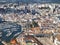 Aerial view of the cityscape of Faro at the Algarve coast of Portugal