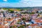 Aerial view of cityscape of Leiria, Portugal