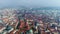 Aerial view of cityscape Prague, landscape panorama of Europe from above