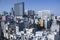 Aerial view cityscape of Shinjuku in Tokyo city of Kanto region