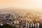 Aerial view cityscape on sunset, downtown of seoul, travel concept, Seouth Korea.