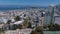 Aerial view of the classical Lombard street in San Francisco.