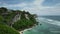 Aerial View of Cliffs and Cliff Top Buildings in Uluwatu, Bali Island, Indonesia