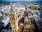 Aerial View of Close Up of the Bell Tower of the Church Santa Maria La Nova in Pulsano near Taranto