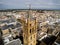 Aerial View of Close Up of the Bell Tower of the Church Santa Maria La Nova in Pulsano near Taranto