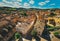 Aerial view of Cluny city in France